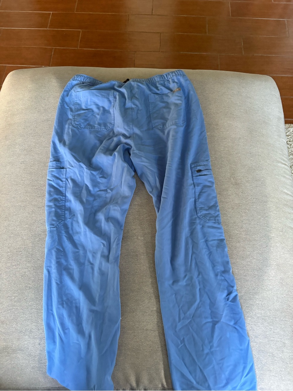 Figs Women's Blue Drawstring Cargo - Picture 3 of 4